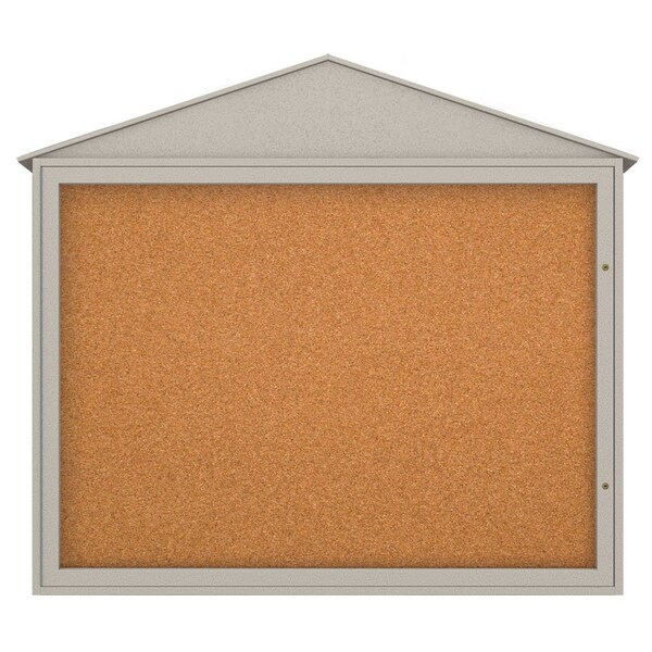 Indoor Enclosed Combo Board, 72"x36", Bronze Frame/White Porc & Pearl